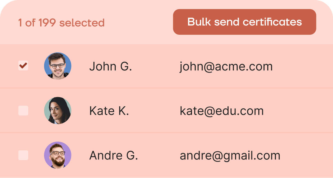 Send certificates emails in bulk Send certificates emails in bulk